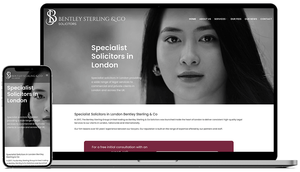 Law Firm Web Design - Bentley Sterling & Co Solicitors