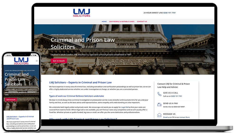 Law Firm Web Design - Lound Mulrenan Jefferies Solicitors