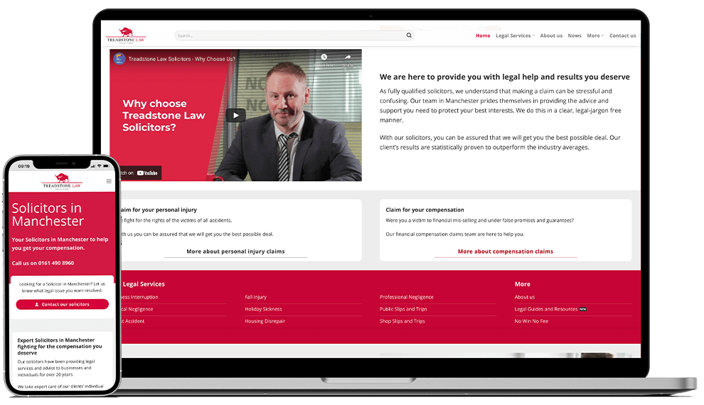 Law Firm Web Design - Treadstone Law Solicitors