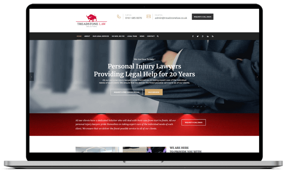 Treadstone Law Solicitors - Mockup Old Website